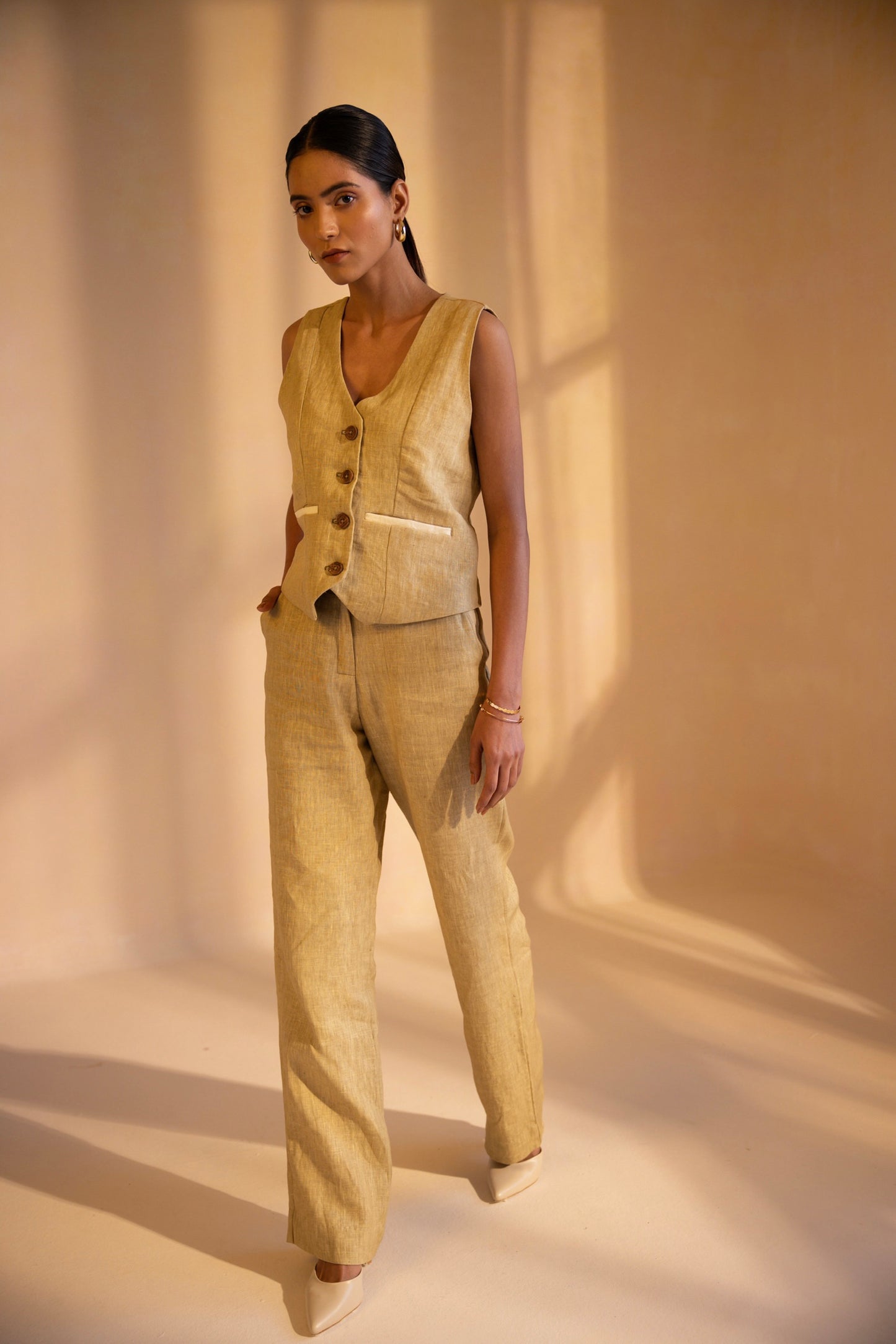 Fern Haze Waistcoat Co-ord Set