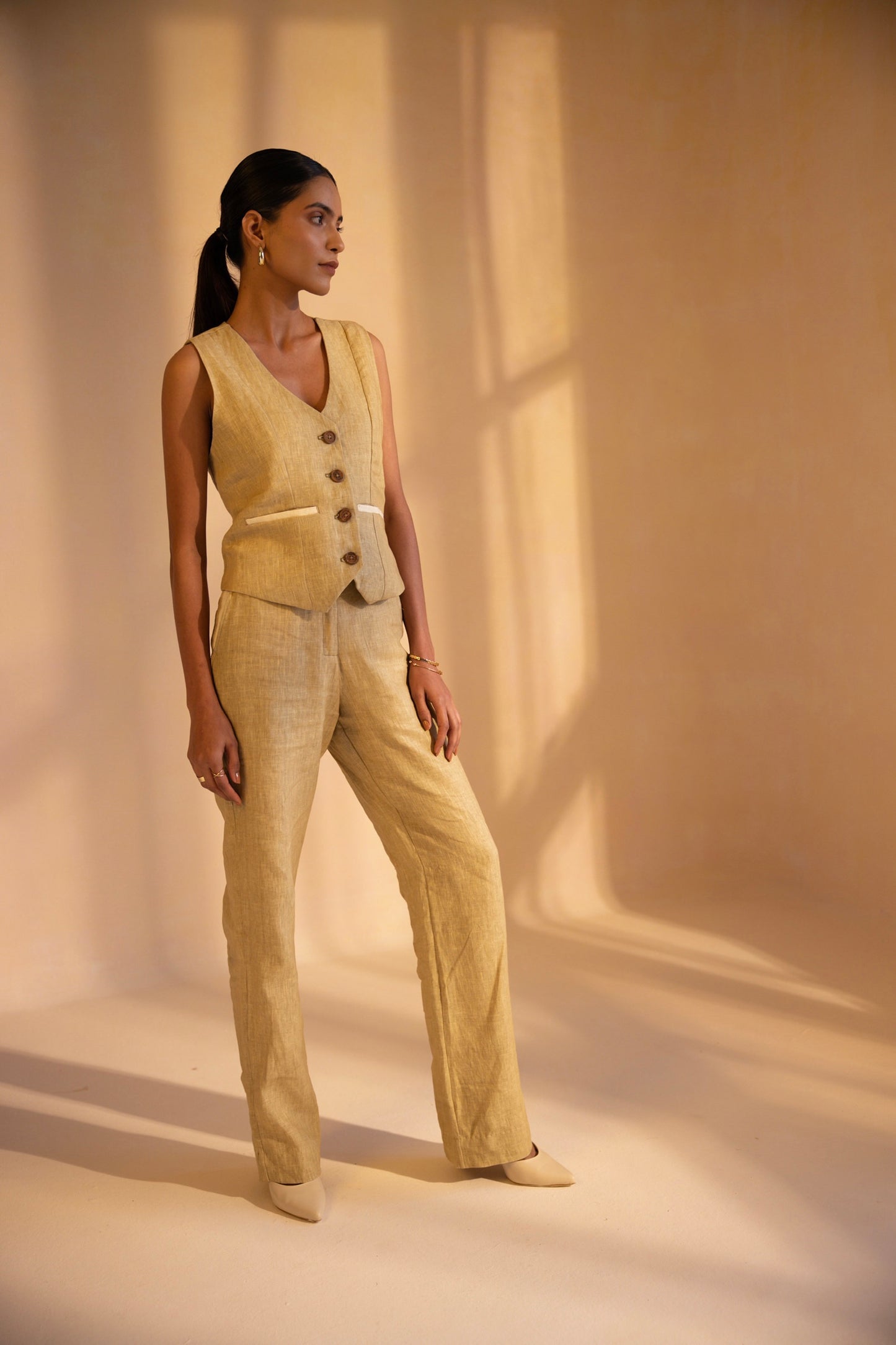Fern Haze Waistcoat Co-ord Set