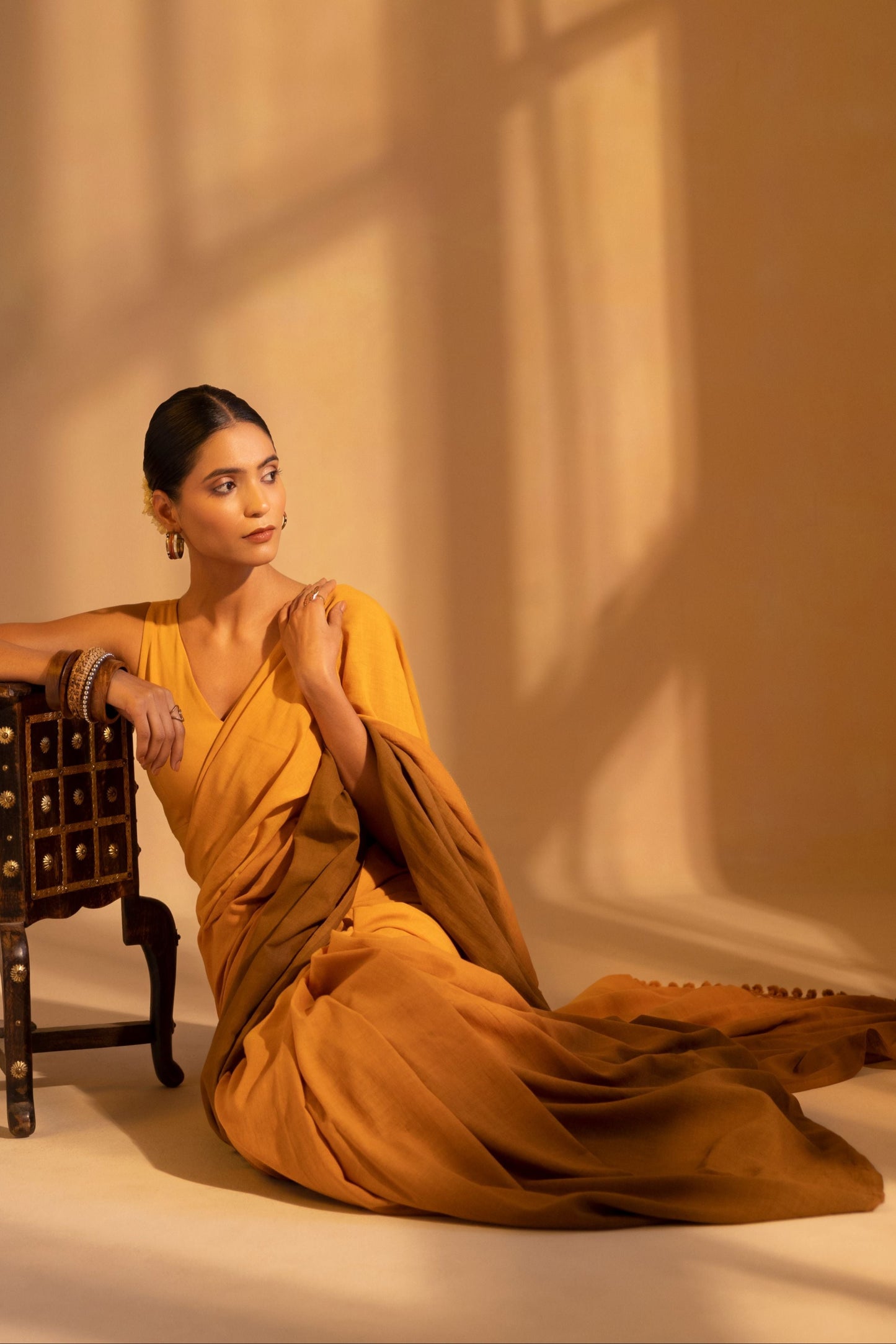 Amber Dusk Handwoven Saree
