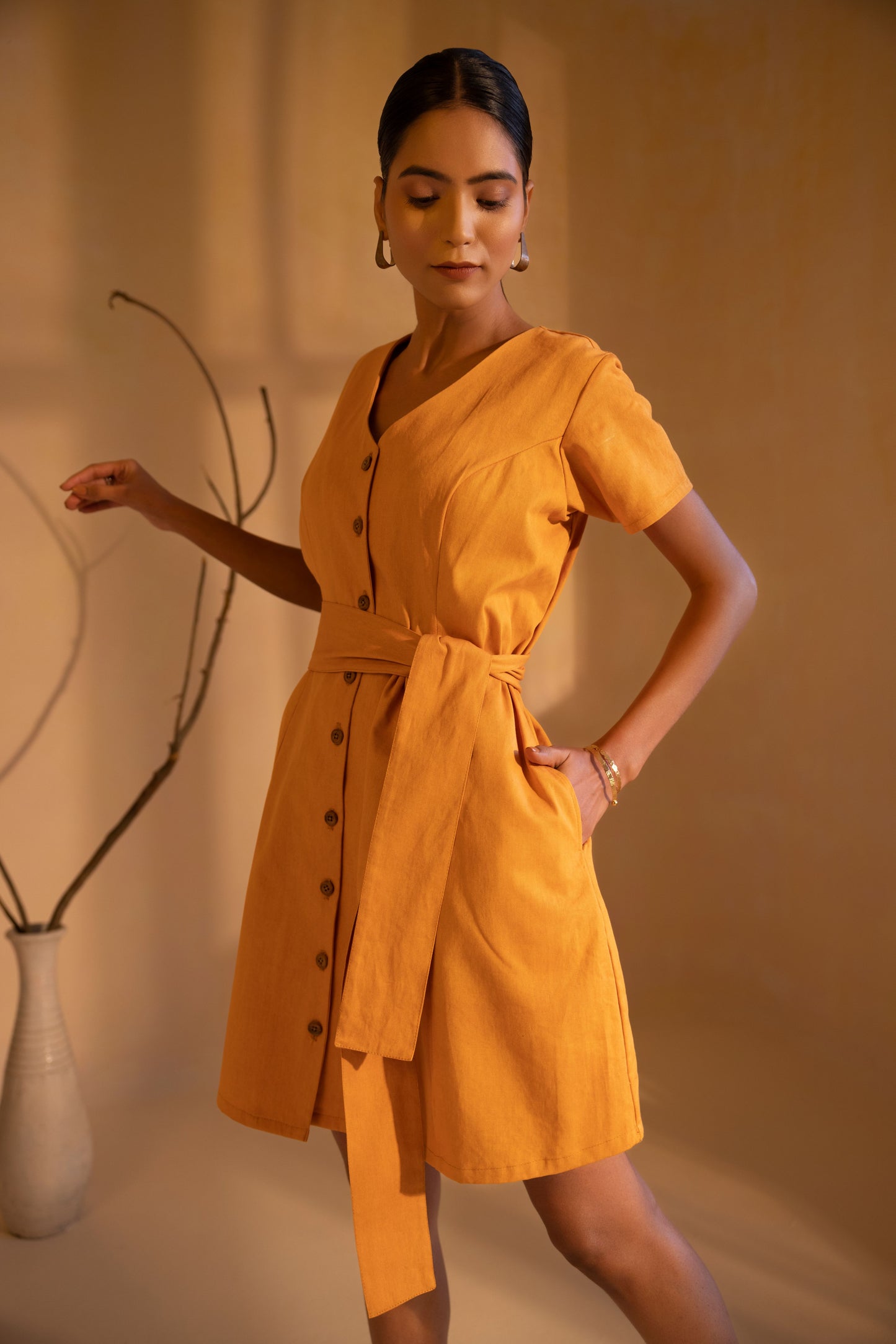 Sunlit Grace Mini Dress