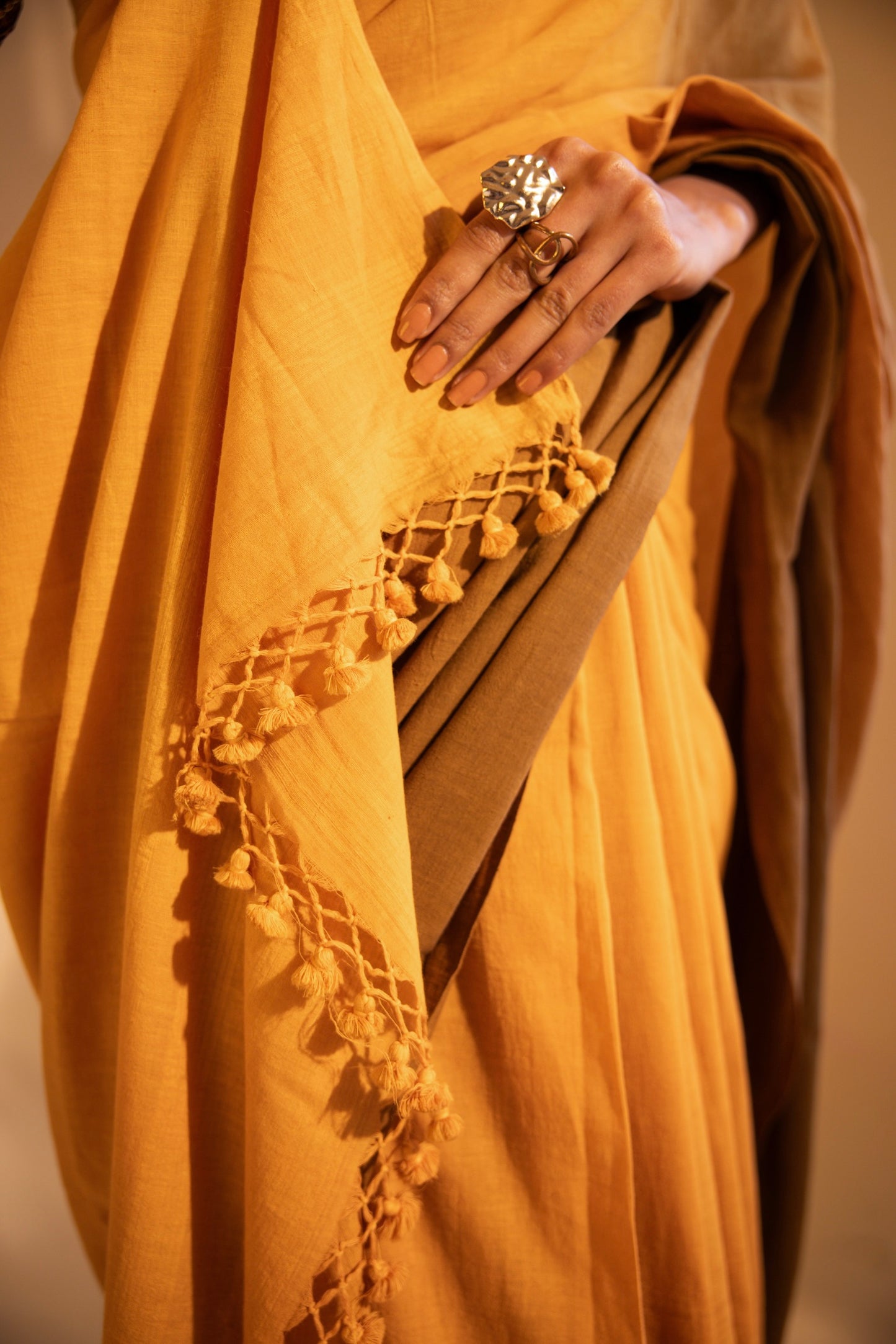 Amber Dusk Handwoven Saree
