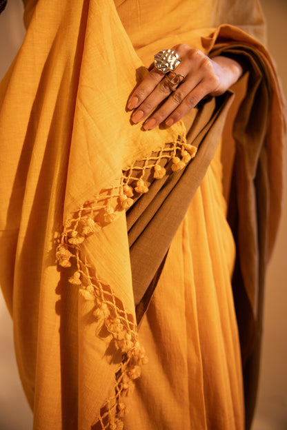 Amber Dusk Handwoven Saree