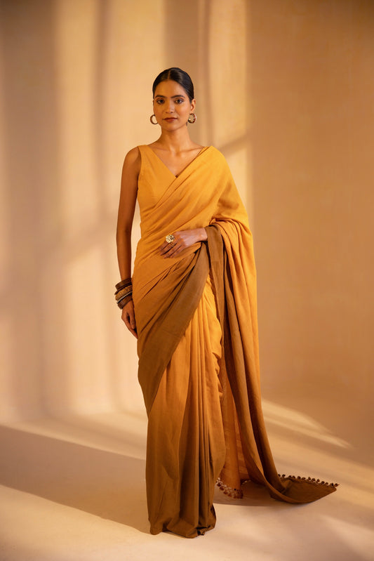 Amber Dusk Handwoven Saree