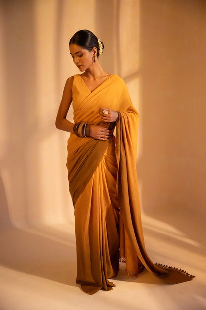 Amber Dusk Handwoven Saree