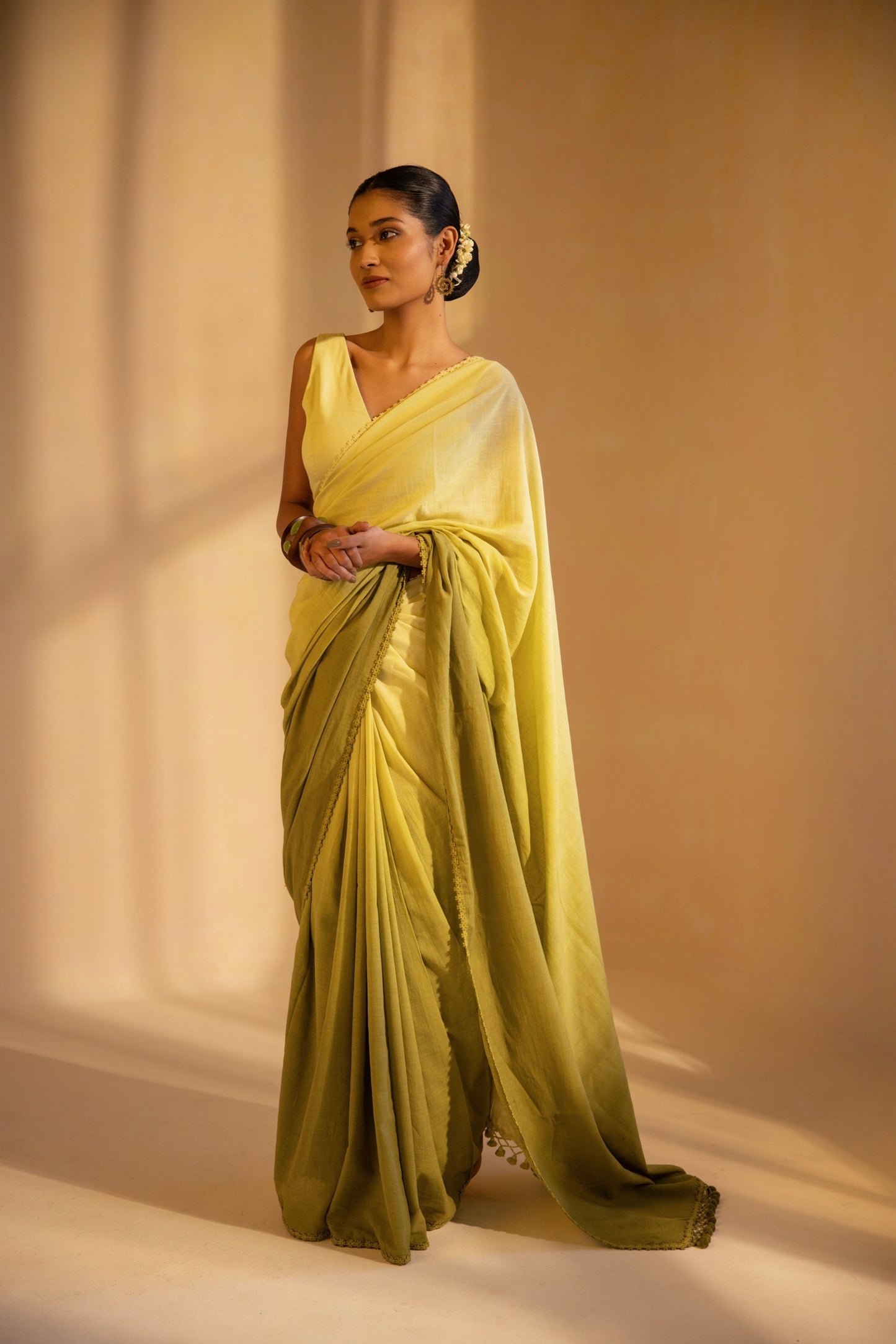 Meadow Mist Handwoven Saree